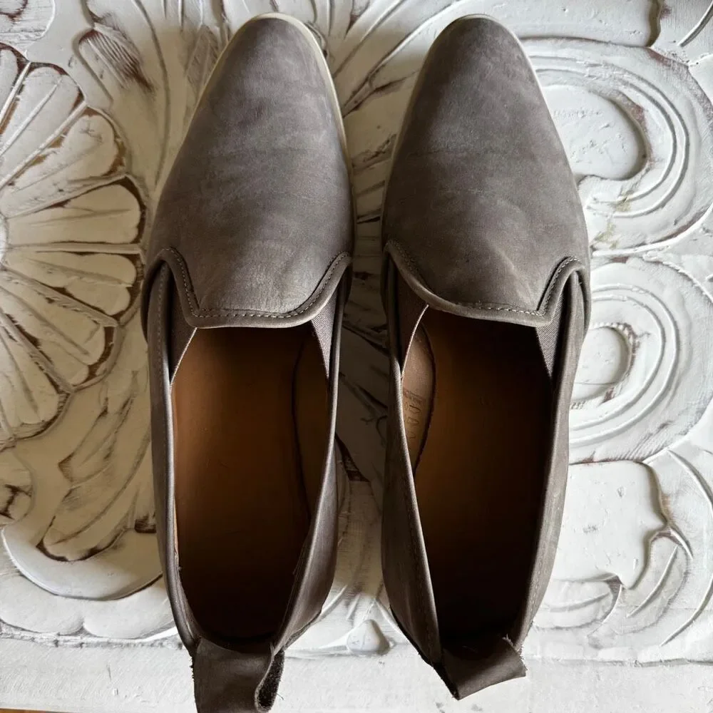 Everlane The Nubuck Street Shoe in Grey Taupe Women's Size 9.5 Leather